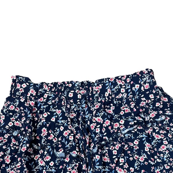 Altard State Floral Boho Paper Bag Lined Short Ruffle Trim Hi-Rise Women Small - Picture 2 of 8